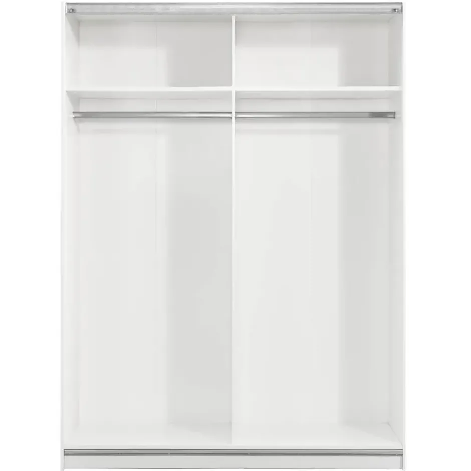 Schuifdeurkast Genua - wit - 204x150x60 cm