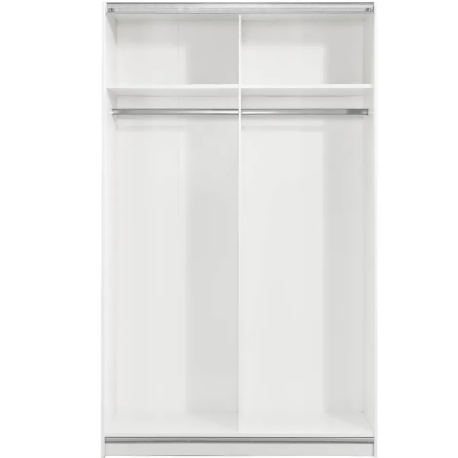 Schuifdeurkast Genua - wit - 204x122x60 cm