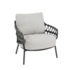 4 Seasons Calpi lage lounge dining stoel - antraciet