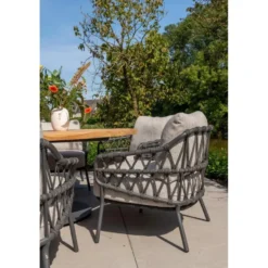 4 Seasons Calpi lage lounge dining stoel - antraciet
