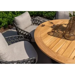 4 Seasons Calpi lage lounge dining stoel - antraciet