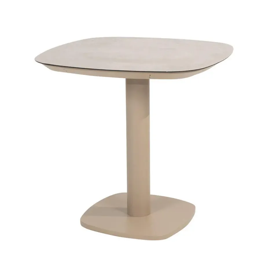 4 Seasons Manolo bistro tuintafel 75x75 cm keramiek - latte
