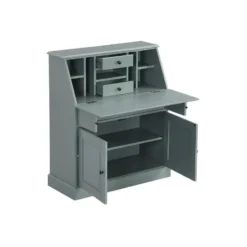 Secretaire bureau CLEORE - 93 cmx40 cmx110.8 cm - Amandelgroen Hout paneel Hout
