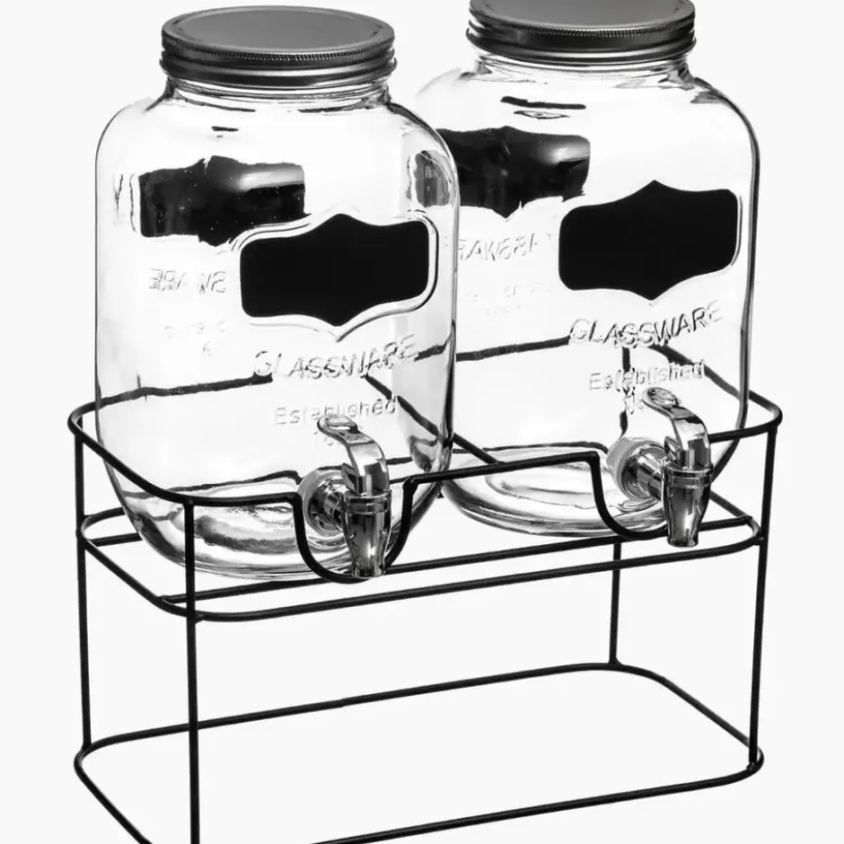 Secret de Gourmet Drank dispenser - 2 stuks - met kunststof kraantje - 4 L