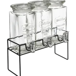 Secret de Gourmet Dranksdispenser/limonadetap - 3x - glas