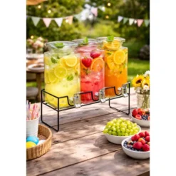 Secret de Gourmet Dranksdispenser/limonadetap - 3x - glas