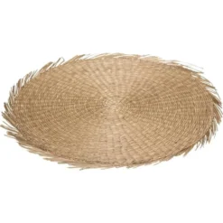 Secret de Gourmet Placemat - raffia naturel - rond - 38 cm