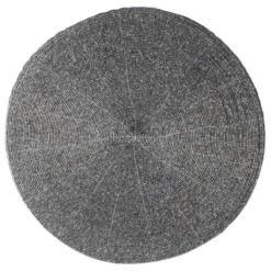 Secret de Gourmet Placemat - rond - kralen - grijs - 35 cm
