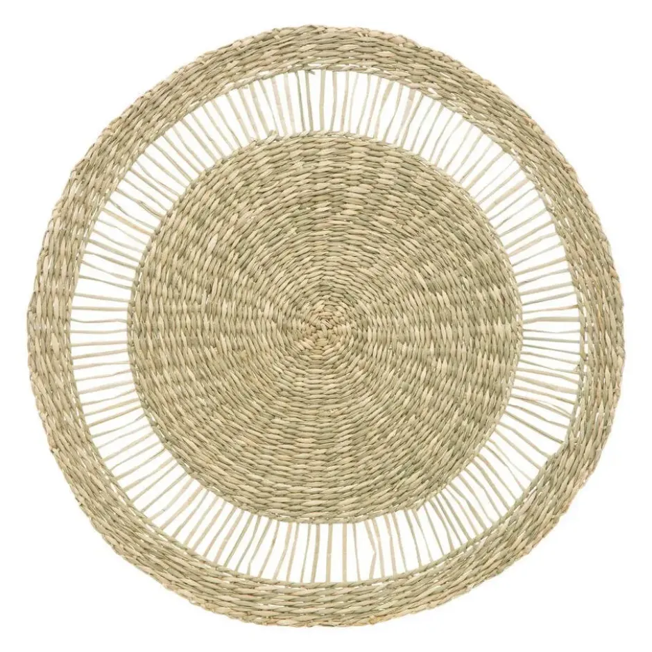 Secret de Gourmet Placemat - zeegras naturel - rond - 38 cm
