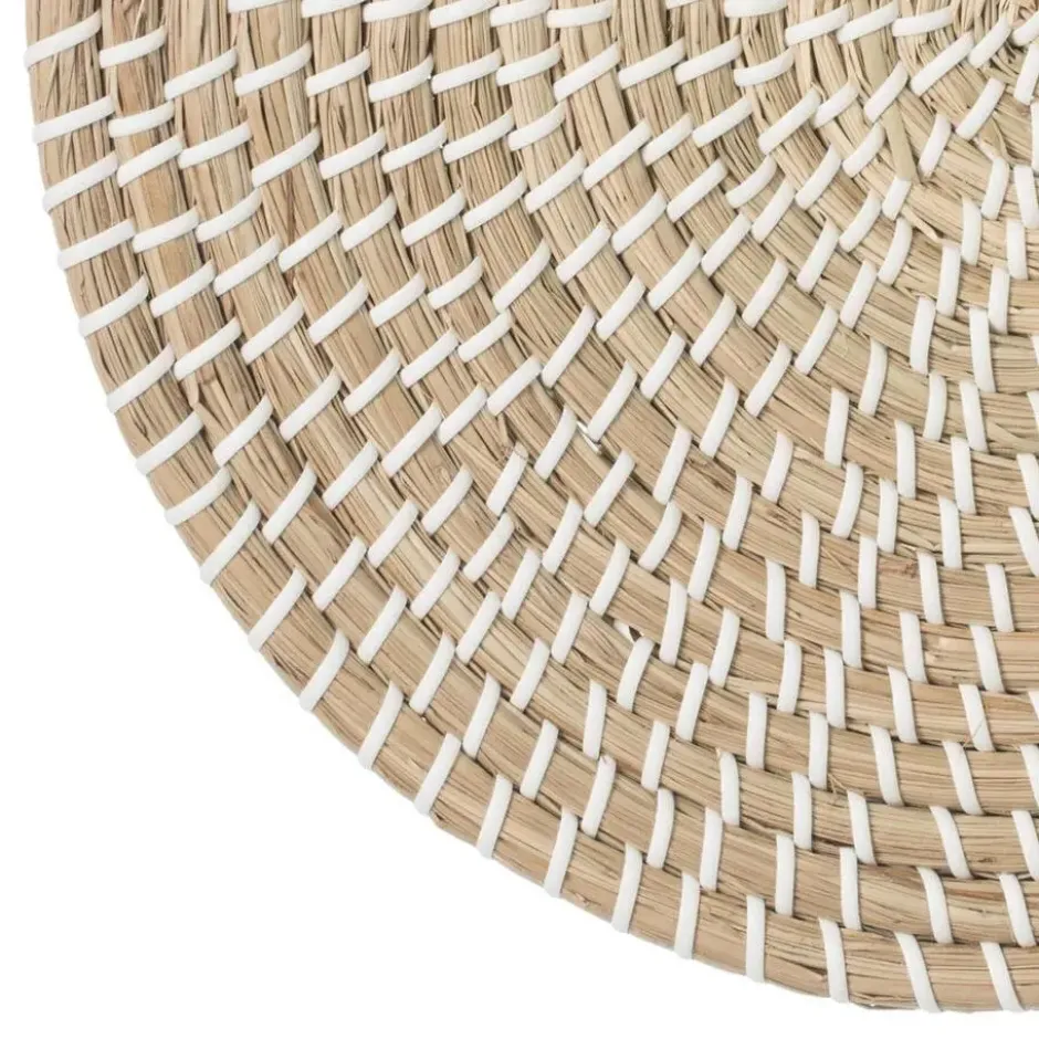 Secret de Gourmet Tafel Placemat - zeegras - wit - D35 cm