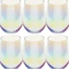 Secret de Gourmet Tumbler drink glazen - 6x - parelmoer - 540 ml