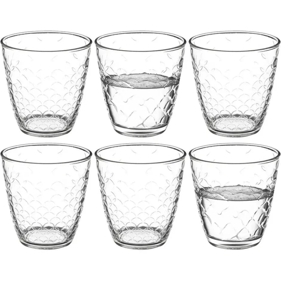 Secret de Gourmet waterglazen Rome - 6x - 250 ml - deco glas