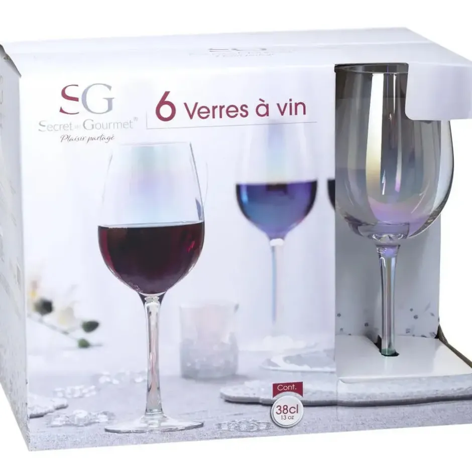 Secret de Gourmet Wijnglazen - 6x - 380 ml - Fantasy