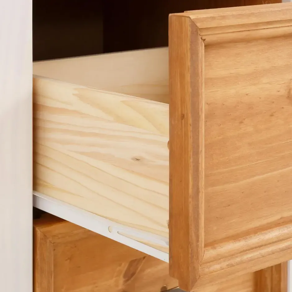 Selma - Dressoir met 2 deuren en 3 laden in wit gebeitst grenen