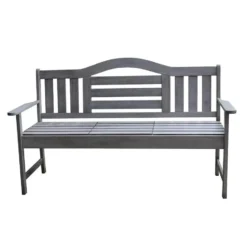 SenS-Line Nevada tuinbank met uitklapbaar tafeltje - Grijs - 150 cm - Meranti h