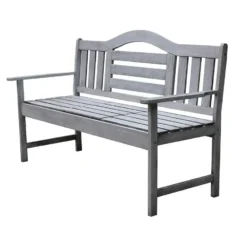 SenS-Line Nevada tuinbank met uitklapbaar tafeltje - Grijs - 150 cm - Meranti h