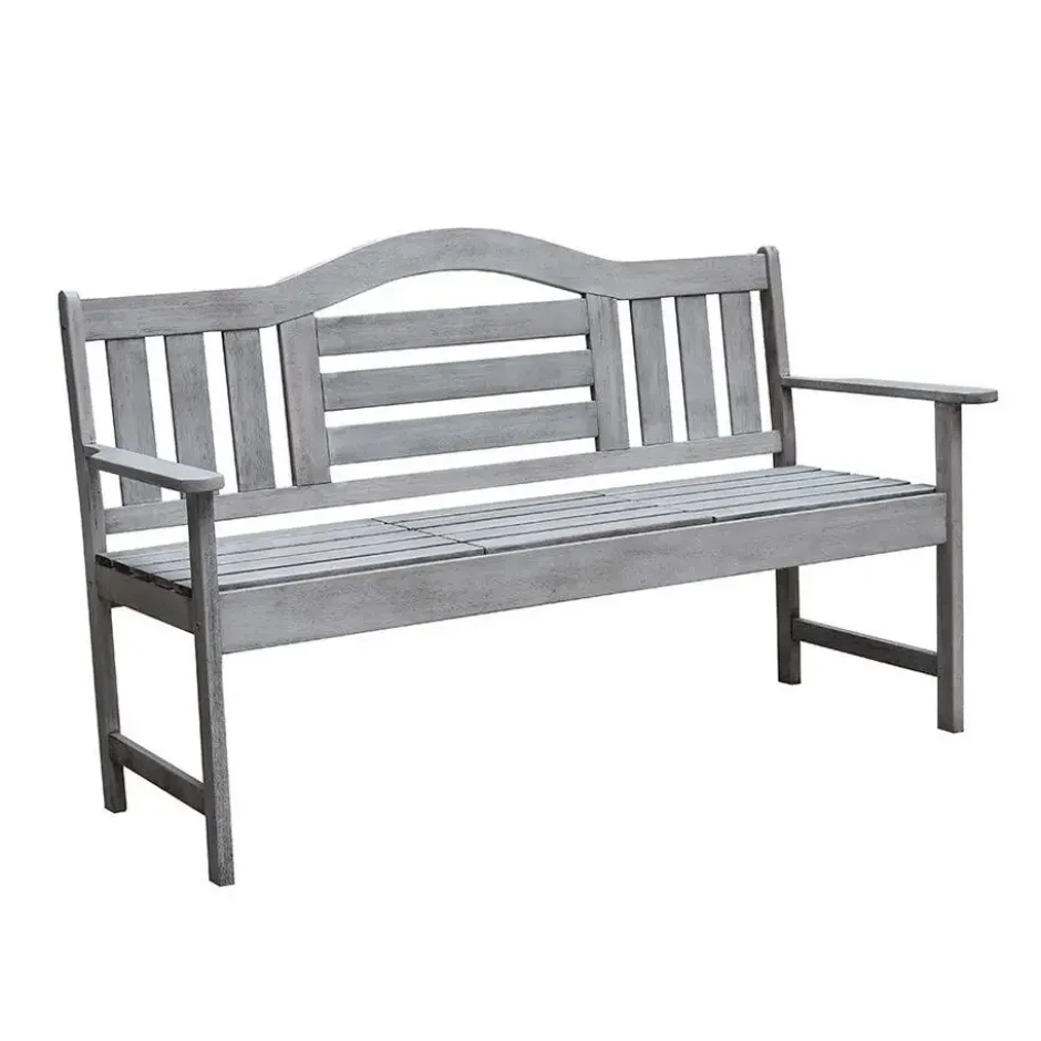 SenS-Line Nevada tuinbank met uitklapbaar tafeltje - Grijs - 150 cm - Meranti h
