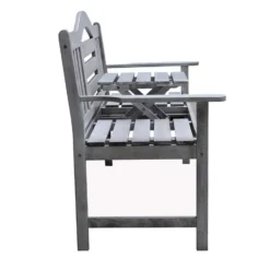 SenS-Line Nevada tuinbank met uitklapbaar tafeltje - Grijs - 150 cm - Meranti h