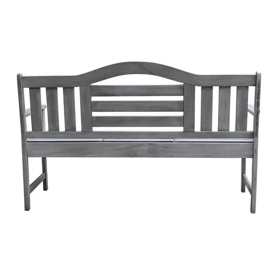 SenS-Line Nevada tuinbank met uitklapbaar tafeltje - Grijs - 150 cm - Meranti h