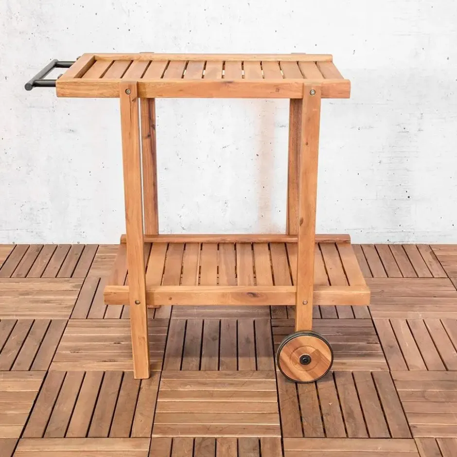Sens-Line - Toby Tuin Trolley - 76x50x77 - Acaciahout