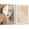 Set poster met lijst - Abstract portret