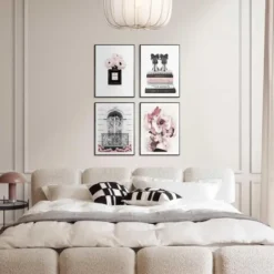 Set poster met lijst - Franse mode