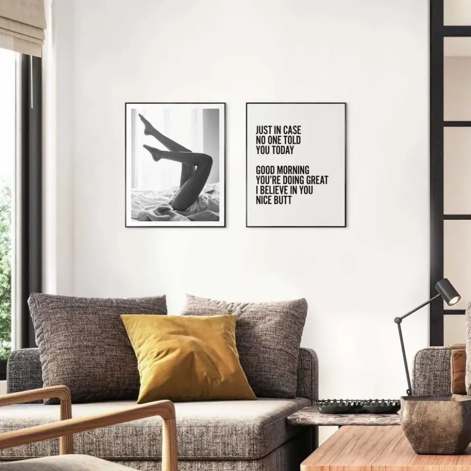 Set poster met lijst - Ochtendhumor
