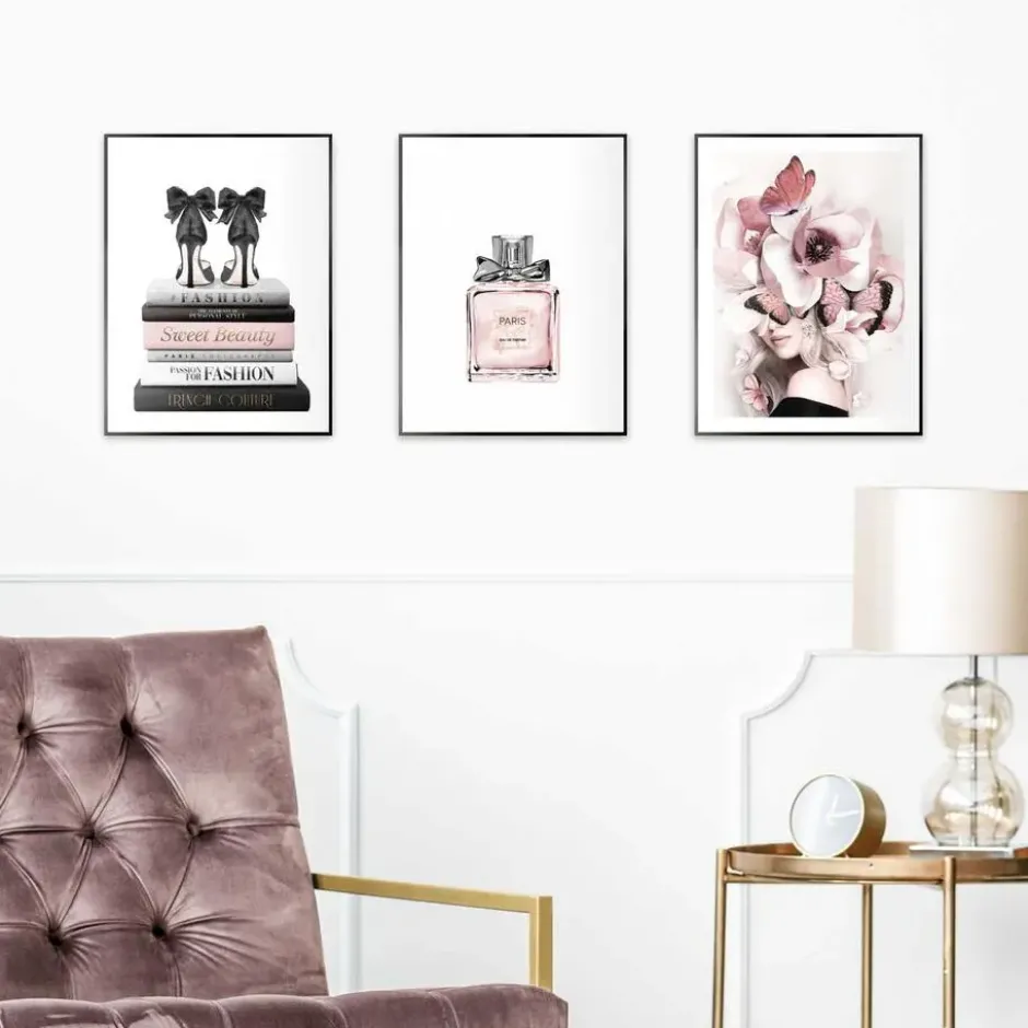 Set poster met lijst - Parijse Elegantie