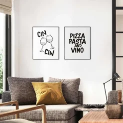 Set poster met lijst - Proost