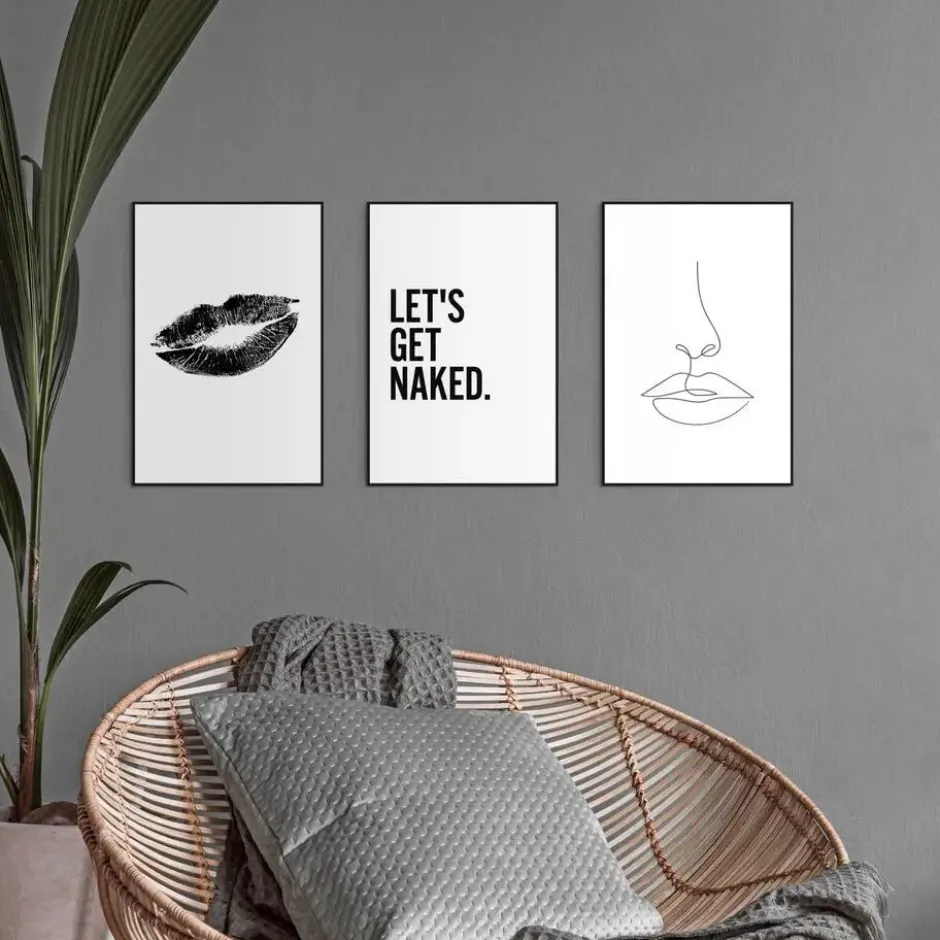 Set poster met lijst - Vrouw