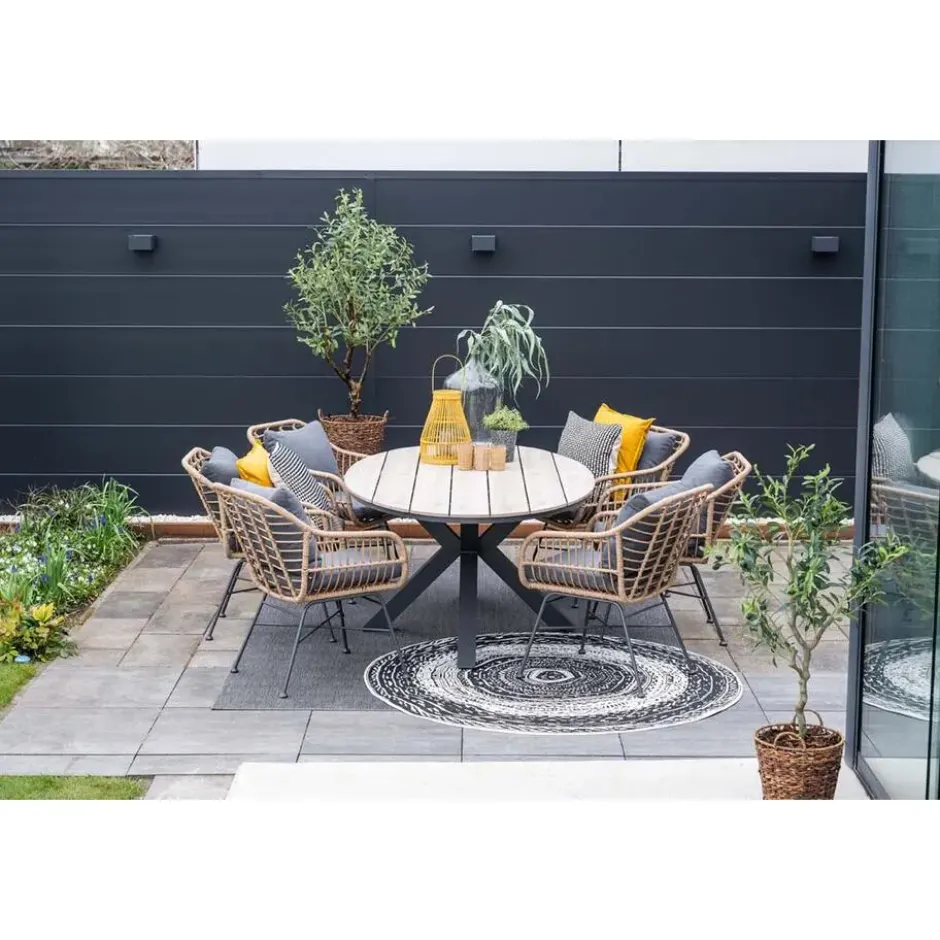 Set van 4 - Garden Impressions Margriet tuinstoel - Naturel