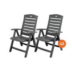Set van 2 - Hartman Florion Recliner verstelbare tuinstoel - Royal Grey