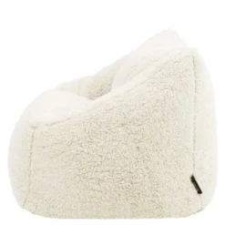 Set van 2 icon Kindersitzakken Teddybeer - Fleece Zitzak - Crème