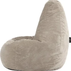 Set van 2 icon Kinderzitzakken Dalton - Corduroy Zitzak - Beige