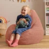 Set van 2 icon Kinderzitzakken Dalton - Corduroy Zitzak - Oud roze