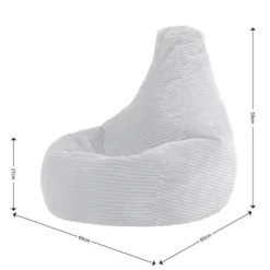 Set van 2 icon Kinderzitzakken Dalton - Corduroy Zitzak - Oud roze