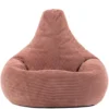 Set van 2 icon Zitzak Dalton - Corduroy Zitzak Volwassenen - Oud roze