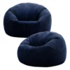 Set van 2 icon Zitzak Kingston - Corduroy Zitzak Volwassenen - Marineblauw