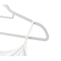 Set van 50 Kledinghangers met Fluweel - Ivoor Wit