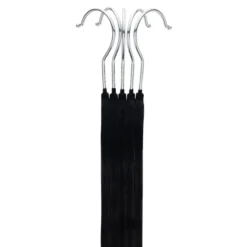 Set van 50 kleerhangers - Fluweel - Anti-slip - Kapstokken met Broeklat - Zwart