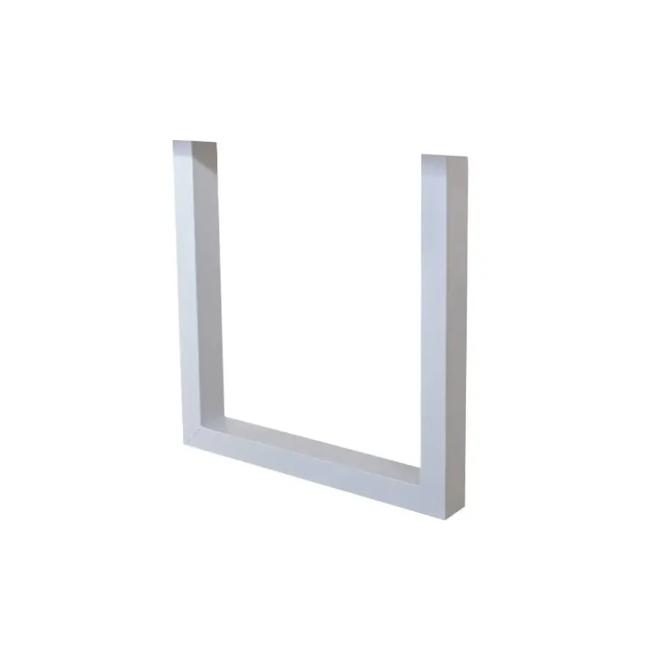 Set van 2 metalen tafelpoten U-frame wit - 8x70x72 cm - Metaal - Wit