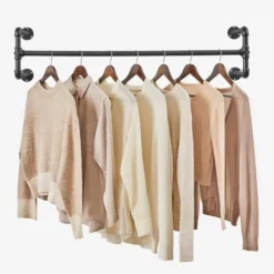 Set van 2 ophangrails - industriële look - zwart