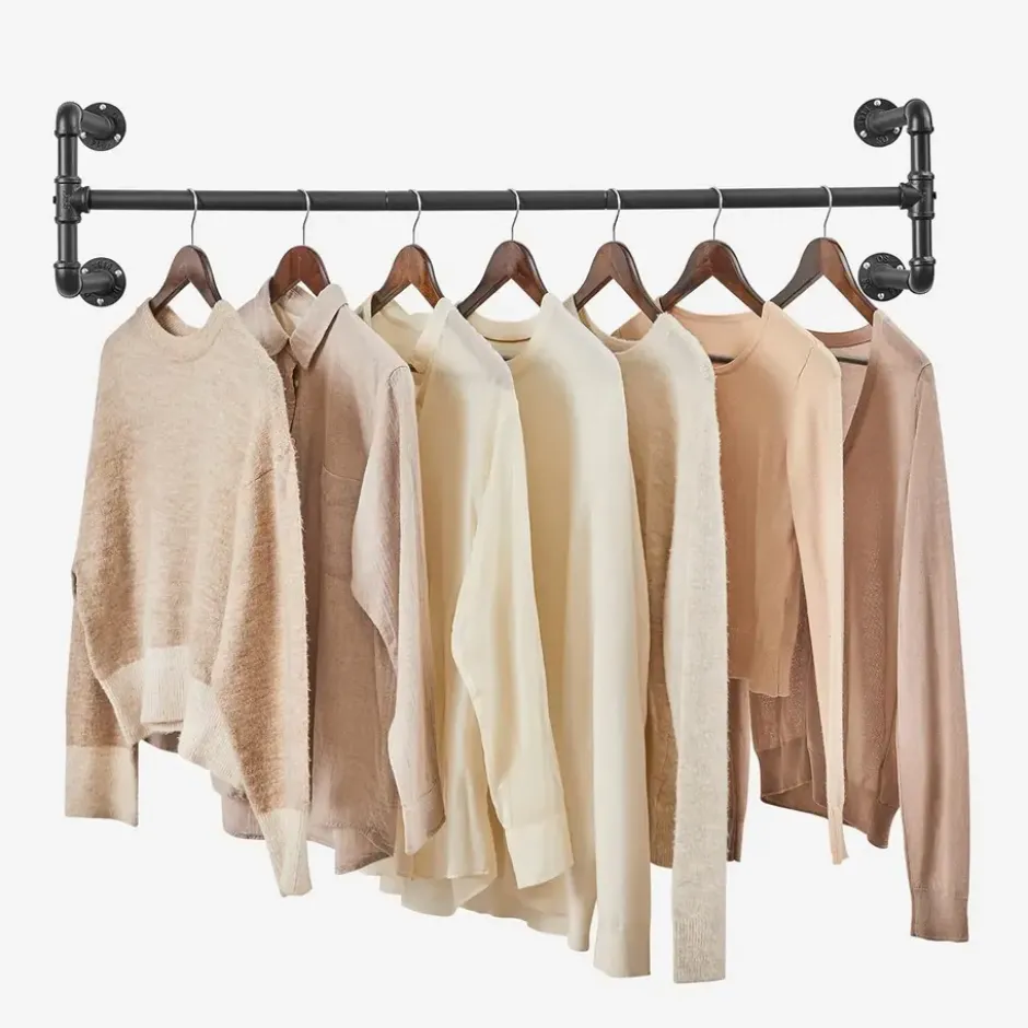 Set van 2 ophangrails - industriële look - zwart