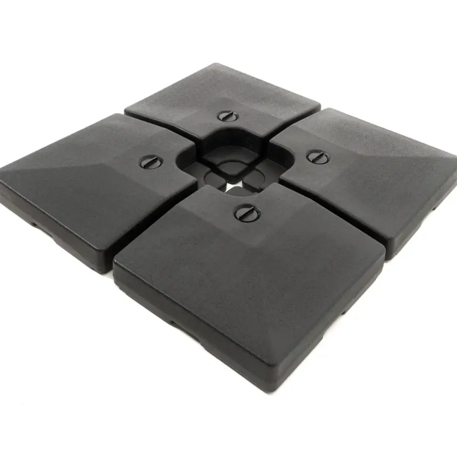 Set van 4 Parasoltegels (104 kg) - voor Parasol met Kruisvoet - Zwart