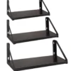Set van 3 Wandplanken, Zwevende Boeken Planken, 30, 35 en 40 cm lang, Zwart