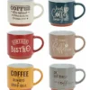 Siaki Koffiemokken - set van 6x stuks - aardewerk - 260 ml