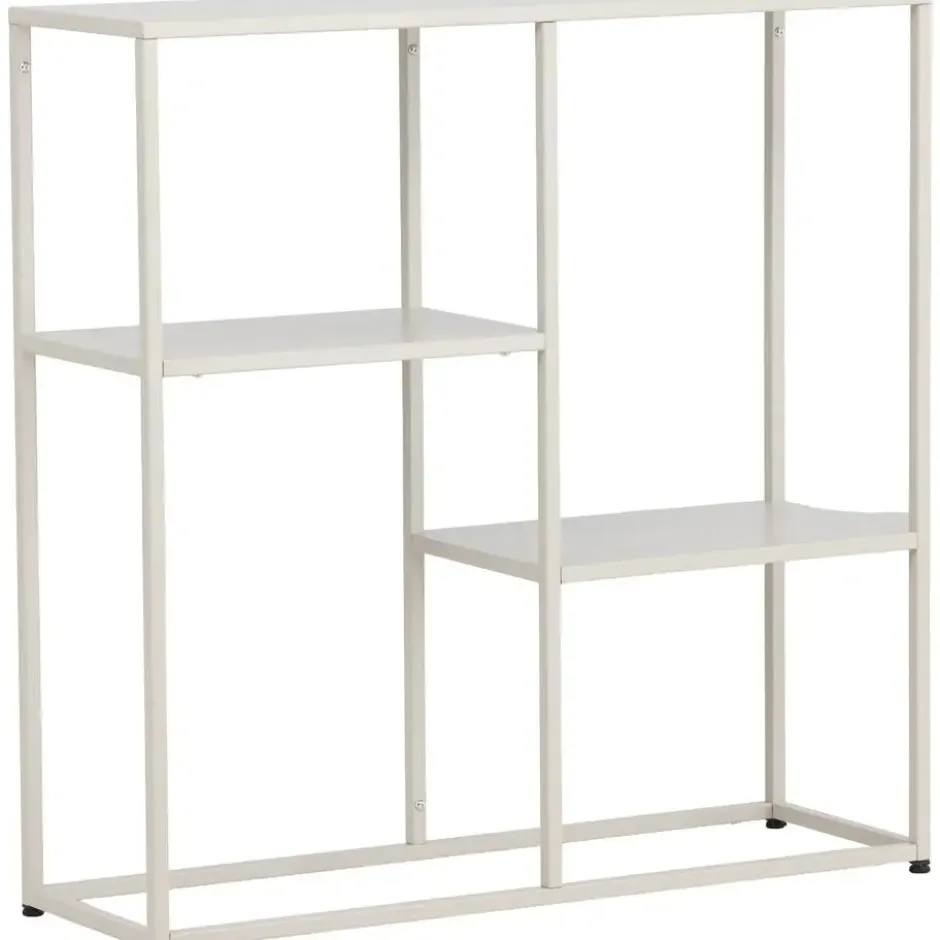 Sidetable Beige Metaal - 80x26x80cm - Staal