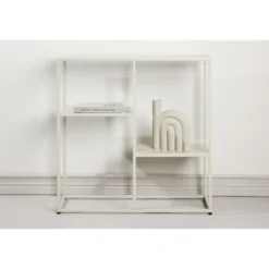 Sidetable Beige Metaal - 80x26x80cm - Staal