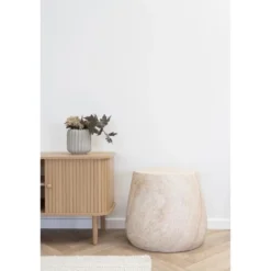 Sidetable Fiberclay Naturel - 47,5x47,5x41cm - Bonn