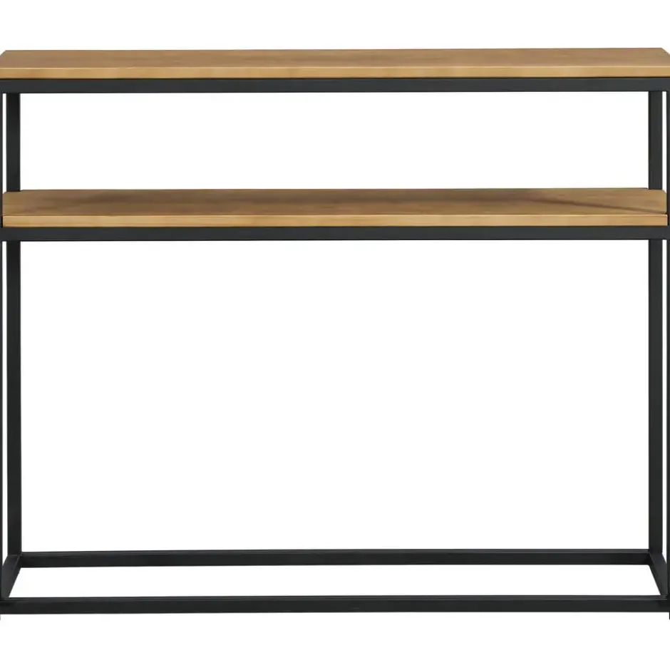 Sidetable Luuk naturel/zwart - 79x100x30 cm